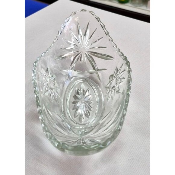 Vintage Clear Glass Starburst Design Decorative Bowl - Picture 4 of 7